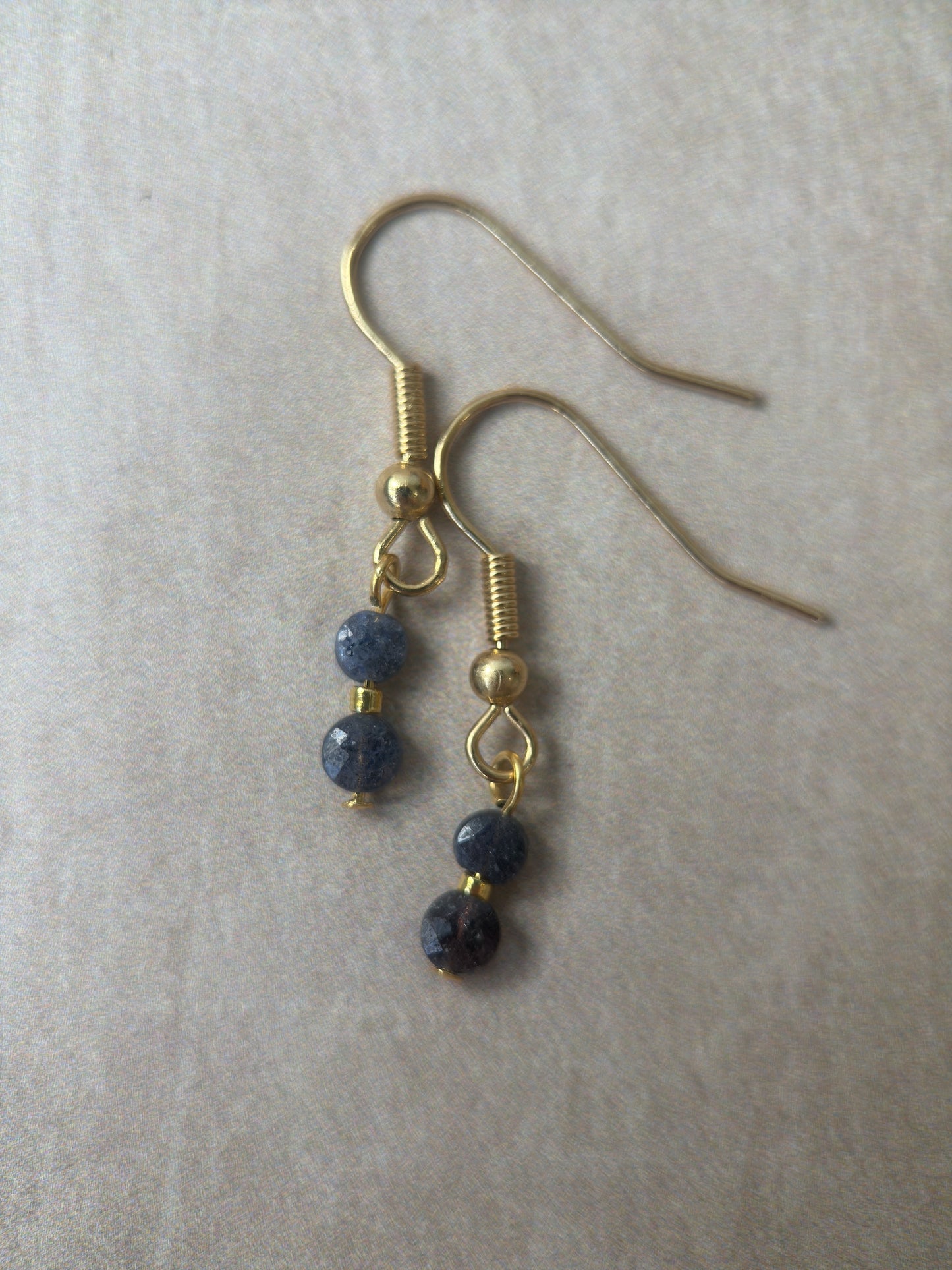 Sapphire & Gold-Plated Drop Earrings