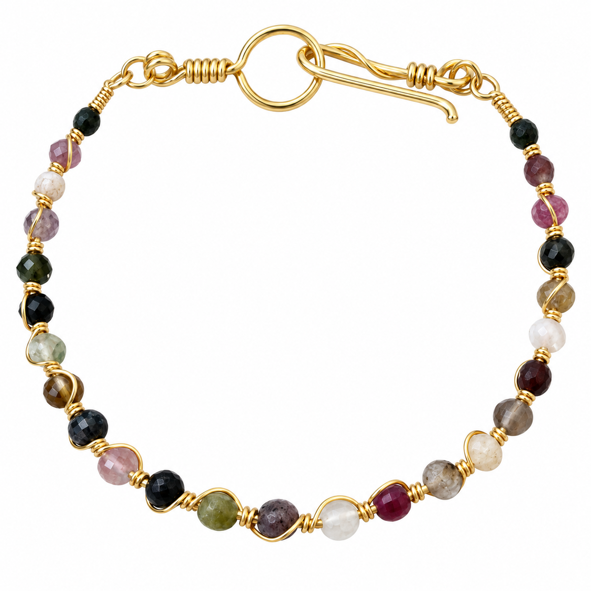 Gold-Plated Tourmaline Bracelet