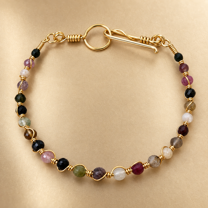 Gold-Plated Tourmaline Bracelet