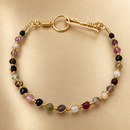 Gold-Plated Tourmaline Bracelet