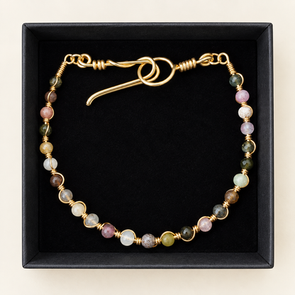 Gold-Plated Tourmaline Bracelet