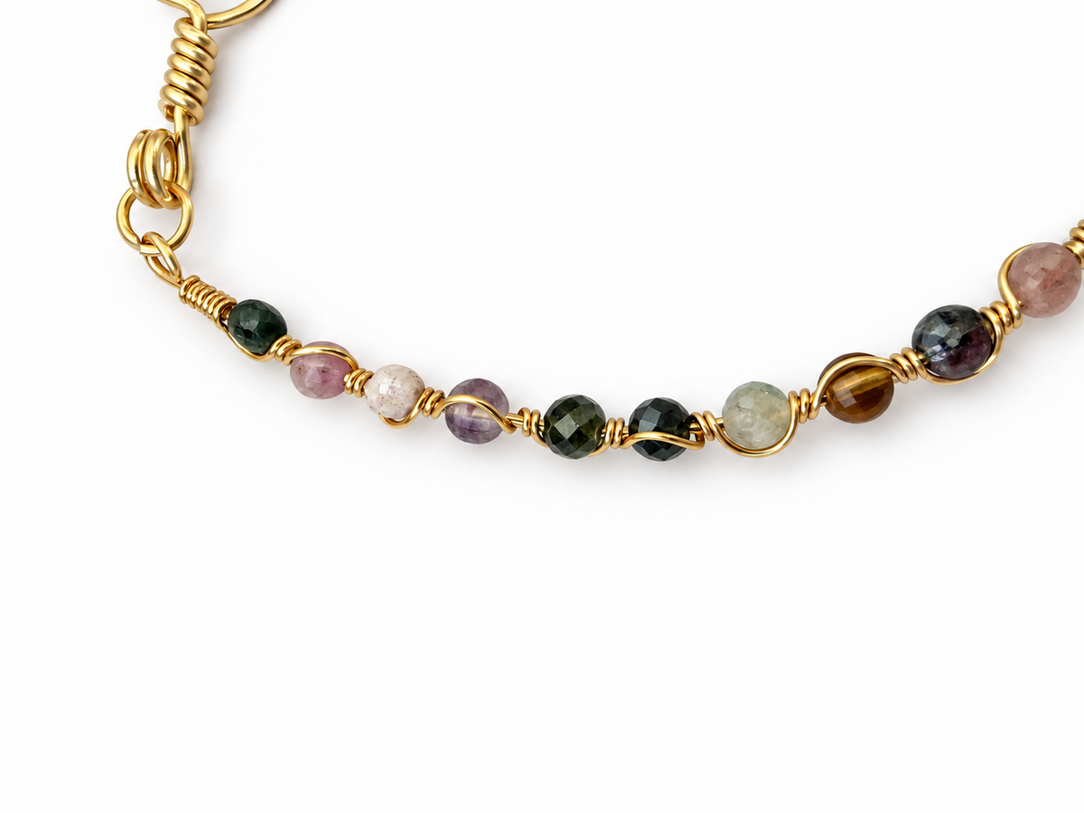 Gold-Plated Tourmaline Bracelet