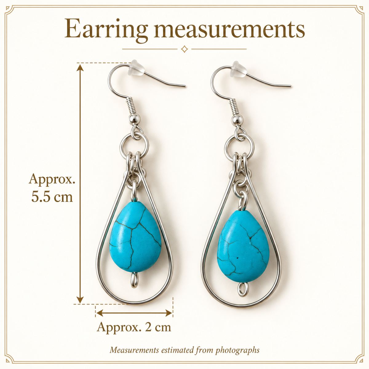 Silver Plated Howlite Bead Earrings