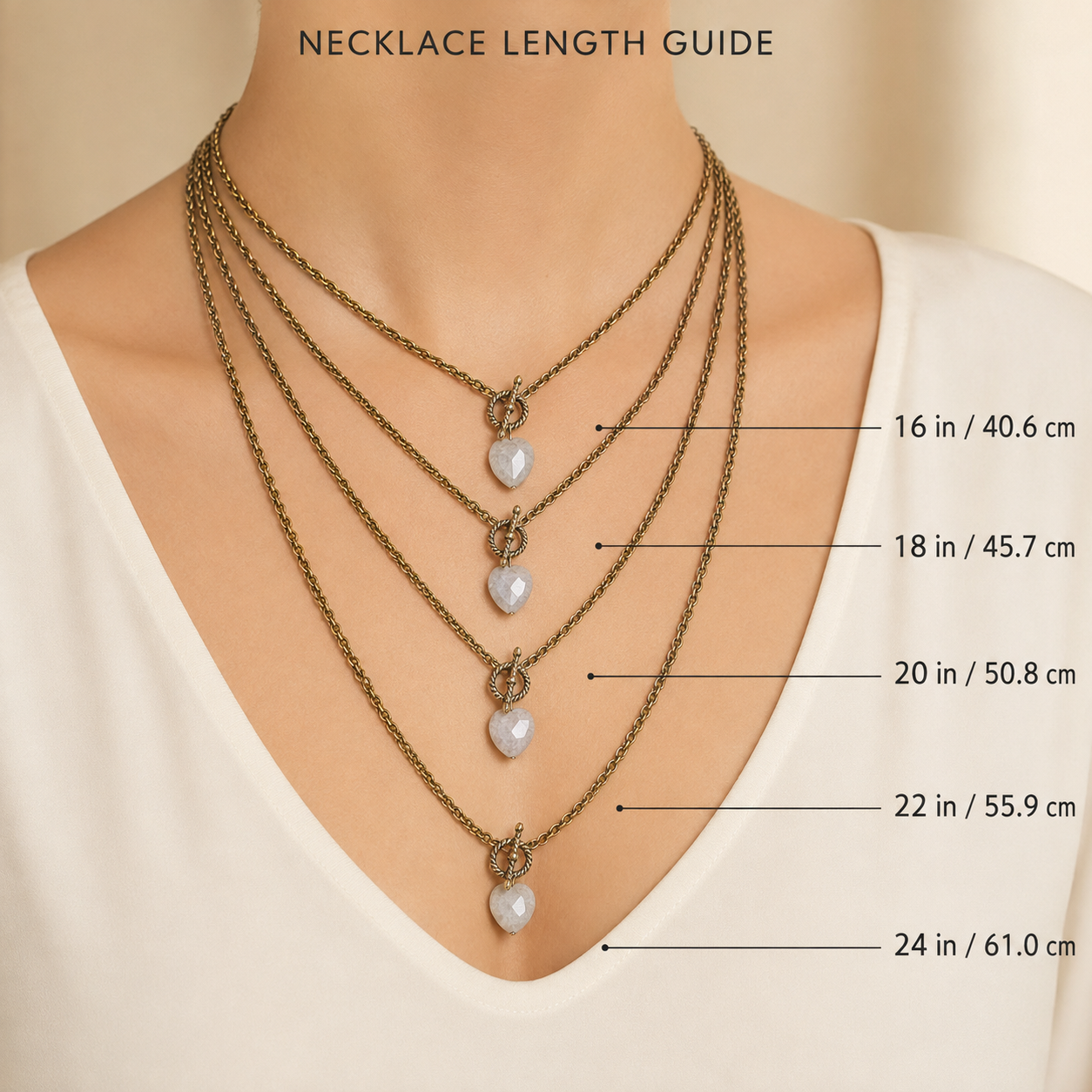Moonstone Heart Pendant Necklace