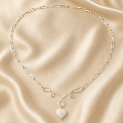 Handmade Silver Plated Pendant Necklace with Toggle Clasp