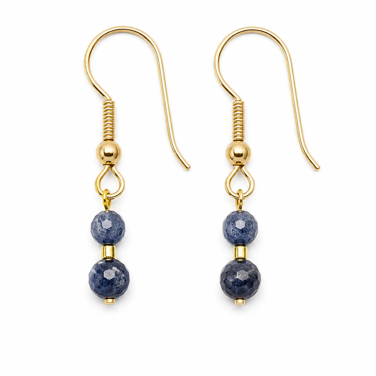 Sapphire & Gold-Plated Drop Earrings
