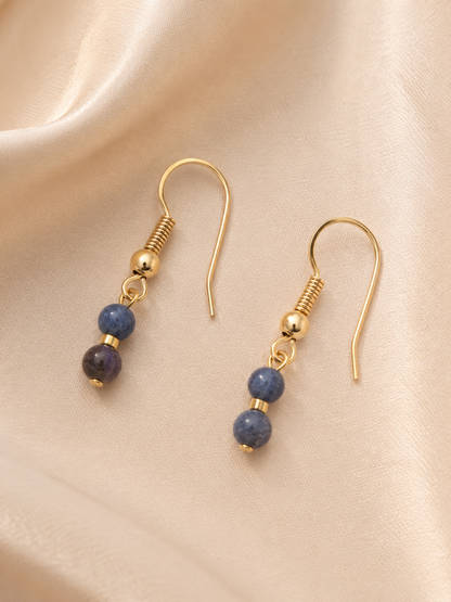 Sapphire & Gold-Plated Drop Earrings