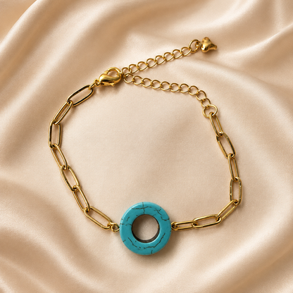 Turquoise Howlite Circle Bracelet