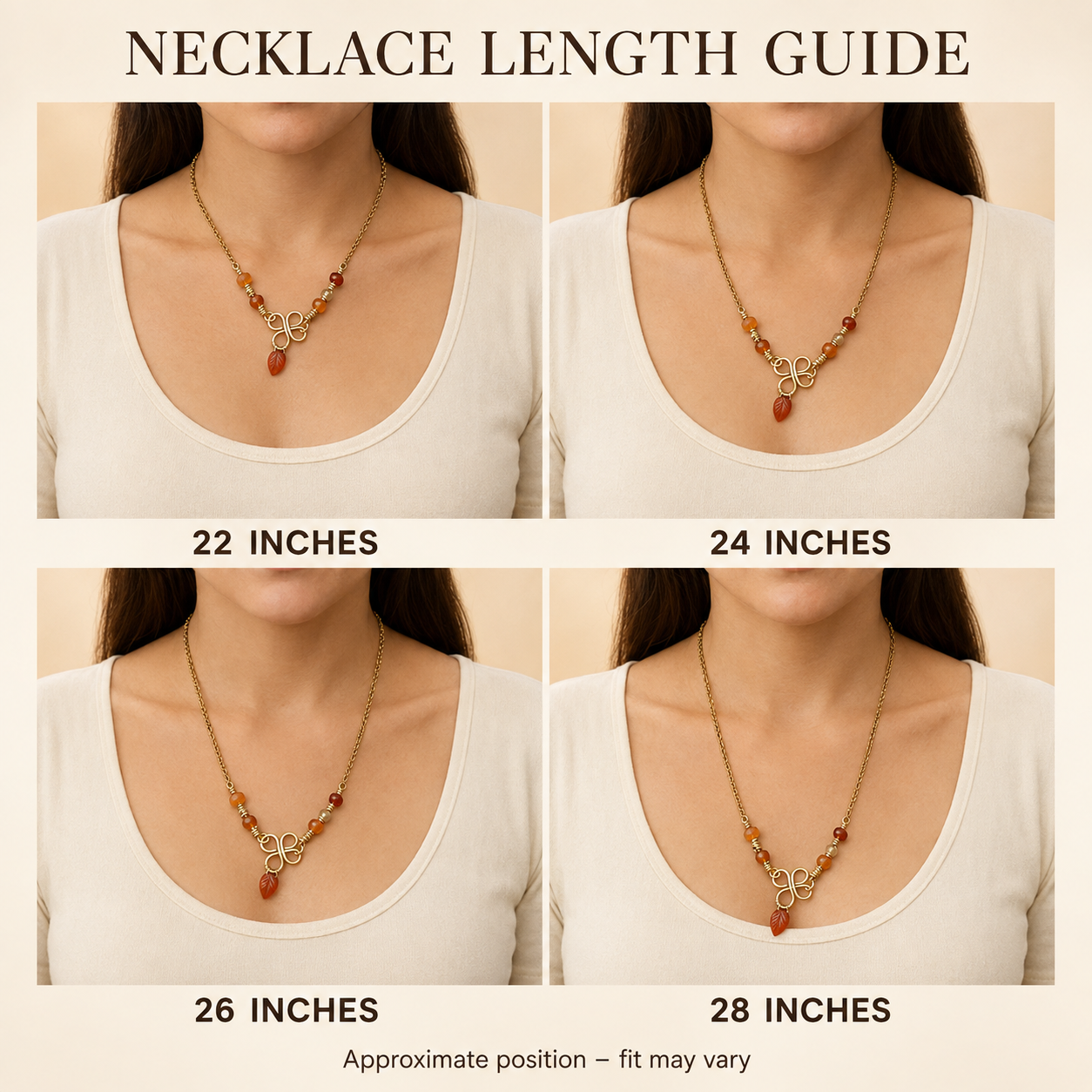 Gold-Plated Carnelian Pendant Necklace
