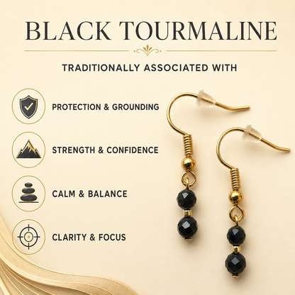 Gold-Plated Multicoloured Tourmaline Earrings