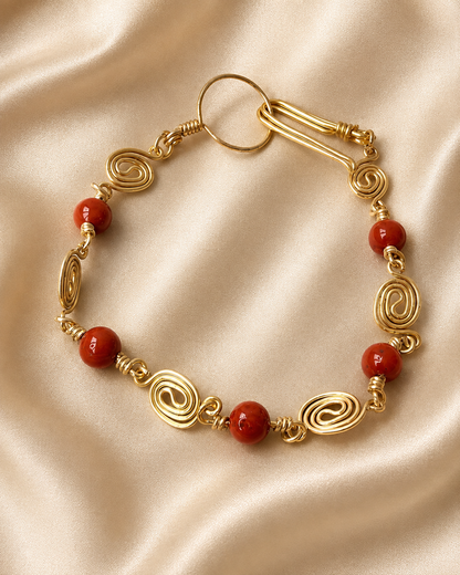 Red Jasper Spiral Jewellery Set