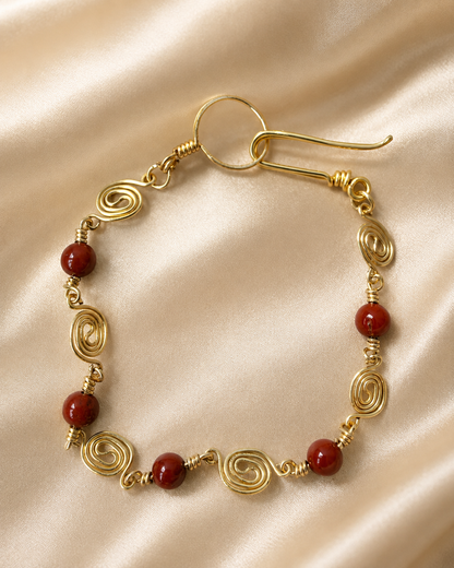 Red Jasper Spiral Bracelet