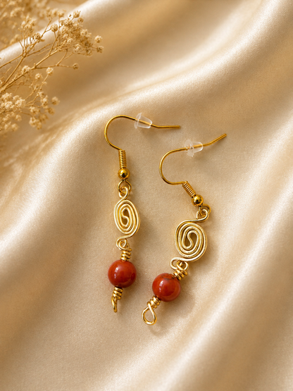Red Jasper Spiral Jewellery Set