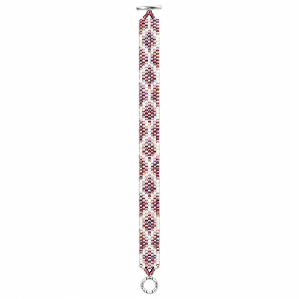 Handwoven Seed Bead Bracelet – Sterling Silver or 18k Gold-Plated Clasp