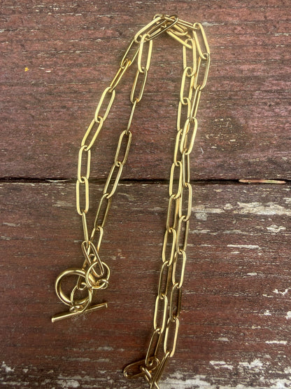 Stainless Steel Paperclip Chain Necklace