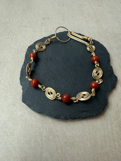 Red Jasper Spiral Bracelet