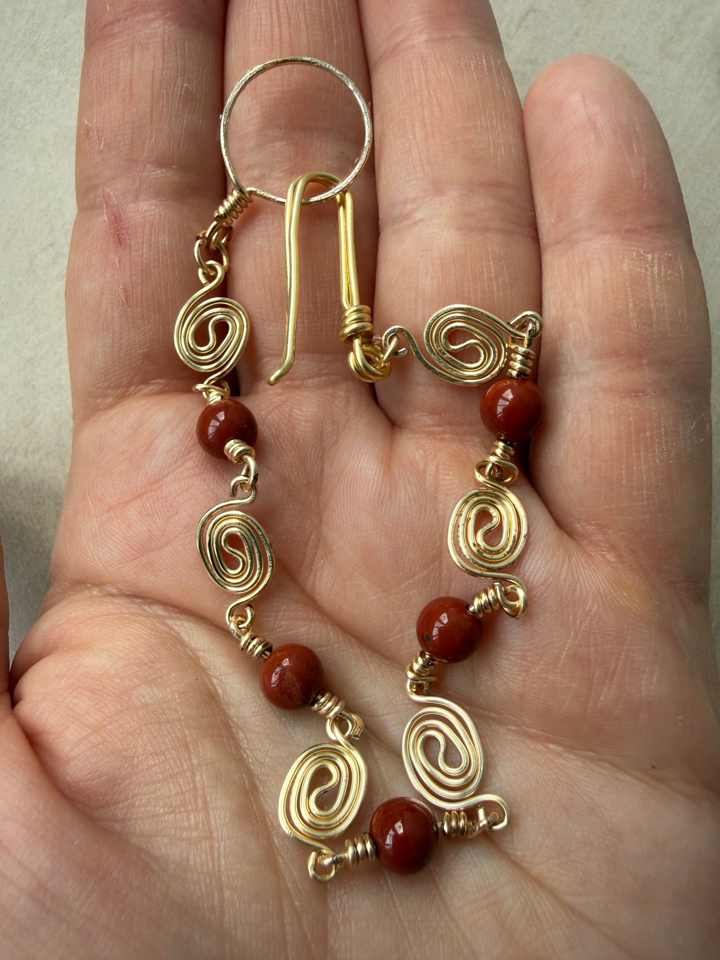 Red Jasper Spiral Bracelet
