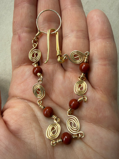 Red Jasper Spiral Bracelet