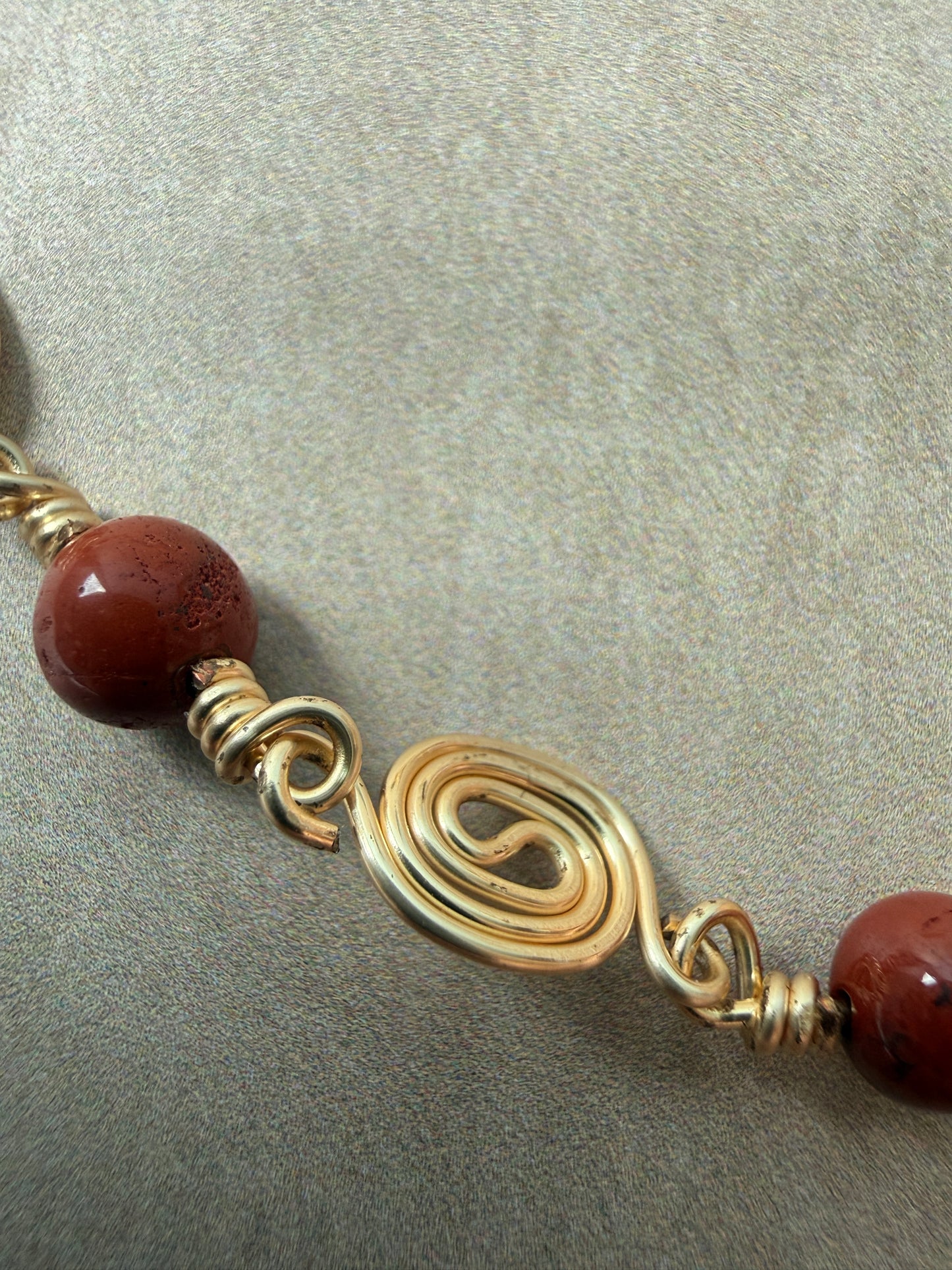 Red Jasper Spiral Bracelet