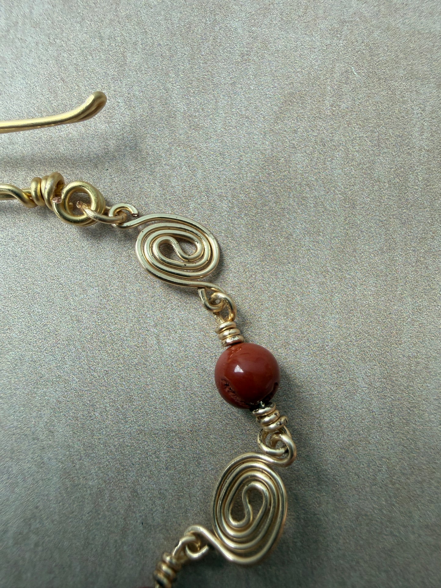 Red Jasper Spiral Bracelet