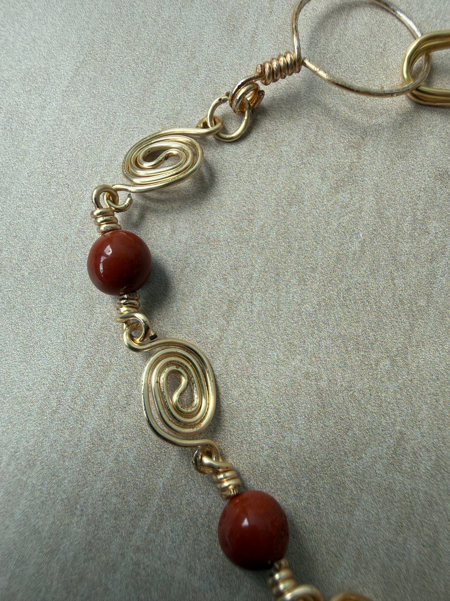 Red Jasper Spiral Bracelet