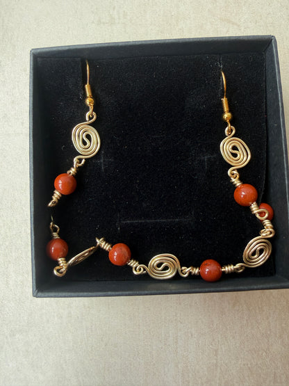 Red Jasper Spiral Bracelet